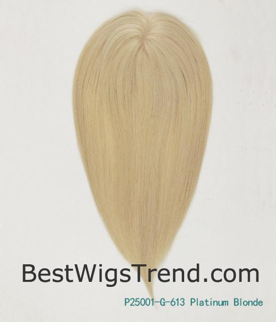 Claire 5.5'' x 5.5'' Virgin Remy Human Hair Topper for Top & Crown Coverage - 19